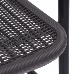 vidaXL 2/4/6/8x Garden Chairs Plastic Rattan and Steel Outdoor Armchair Seat - 4 - Additional view 6