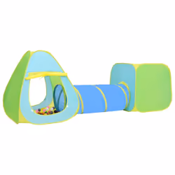 vidaXL Children Play Tent with 350 Balls Multicolour Play House Game Tent
