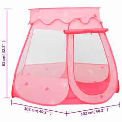 vidaXL Children Play Tent with 250 Balls Play House Game Tent Multi Colours - multicolour