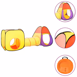 vidaXL Children Play Tent with 250 Balls Toy Play House Tent Multi Colours - multicolour