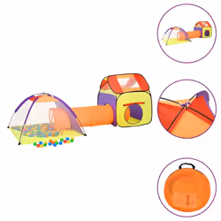 vidaXL Children Play Tent with 250 Balls Kids Play House Tent Multi Colours - multicolour
