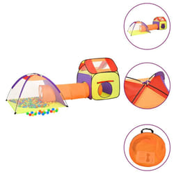 vidaXL Children Play Tent with 250 Balls Kids Play House Tent Multi Colours - multicolour