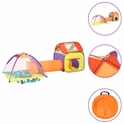 vidaXL Children Play Tent with 250 Balls Kids Play House Tent Multi Colours - multicolour 1
