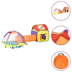 vidaXL Children Play Tent with 250 Balls Kids Play House Tent Multi Colours - multicolour 1