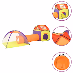 vidaXL Children Play Tent with 250 Balls Kids Play House Tent Multi Colours - multicolour 1