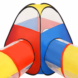 vidaXL Children Play Tent with 250 Balls Kids Play House Tent Multi Colours - multicolour 1 - Additional view 6