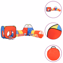 vidaXL Children Play Tent with 250 Balls Kids Play House Tent Multi Colours - multicolour 2