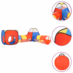 vidaXL Children Play Tent with 250 Balls Kids Play House Tent Multi Colours - multicolour 2