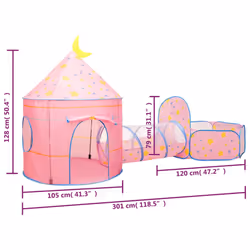 vidaXL Children Play Tent with 250 Balls Play House Game Tent Multi Colours - multicolour 1