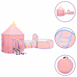 vidaXL Children Play Tent with 250 Balls Play House Game Tent Multi Colours - multicolour 2