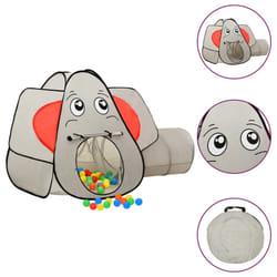 vidaXL Elephant Children Play Tent with 250 Balls Play House Multi Colours - multicolour