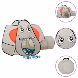 vidaXL Elephant Children Play Tent with 250 Balls Play House Multi Colours - multicolour 1