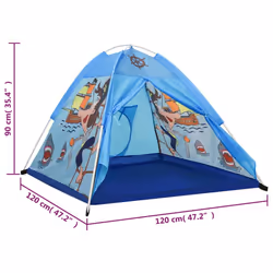 vidaXL Children Play Tent with 250 Balls Kids Play House Tent Multi Colours - multicolour 2 - Additional view 3
