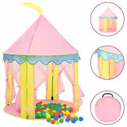 vidaXL Children Play Tent with 250 Balls Kids Play House Tent Multi Colours - multicolour