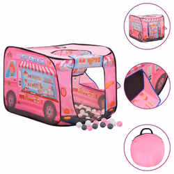 vidaXL Children Play Tent with 250 Balls Kids Play House Tent Multi Colours - multicolour 2