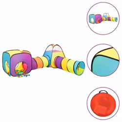 vidaXL Children Play Tent with 250 Balls Play House Game Tent Multi Colours - multicolour