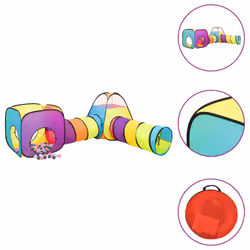 vidaXL Children Play Tent with 250 Balls Play House Game Tent Multi Colours - multicolour 2