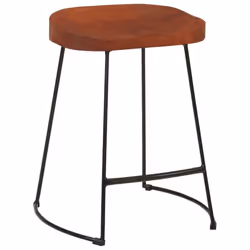 vidaXL Gavin Bar Stools Dining Room Chair Seat Stool Solid Mango Wood 2 pcs - Brown, 45 x 38 x 53 cm - Additional view 8