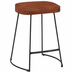 vidaXL Gavin Bar Stools Dining Room Chair Seat Stool Solid Mango Wood 2 pcs - Brown, 45 x 38 x 53 cm - Additional view 9