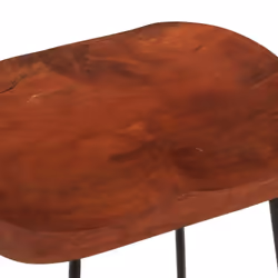 vidaXL Gavin Bar Stools Dining Room Chair Seat Stool Solid Mango Wood 2 pcs - Brown, 45 x 40 x 63 cm - Additional view 5