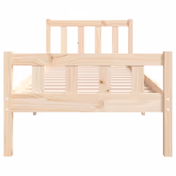 vidaXL Bed Frame Home Wooden Bedroom Bedstead Platform Bed Base Solid Wood - brown, 90 x 190 cm - Additional view 6