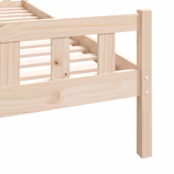 vidaXL Bed Frame Home Wooden Bedroom Bedstead Platform Bed Base Solid Wood - brown, 90 x 190 cm - Additional view 8