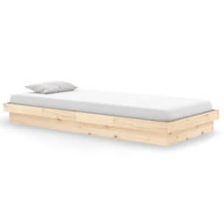 vidaXL Solid Wood Pine Bed Frame Wooden Home Platform Bed Multi Colours/Sizes - brown, 90 x 200 cm