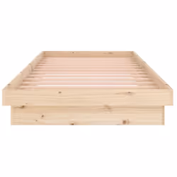 vidaXL Solid Wood Pine Bed Frame Wooden Home Platform Bed Multi Colours/Sizes - brown, 90 x 200 cm - Additional view 5