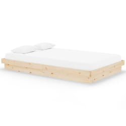vidaXL Solid Wood Pine Bed Frame Wooden Home Platform Bed Multi Colours/Sizes - brown, 120 x 200 cm