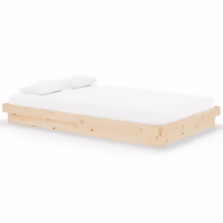 vidaXL Solid Wood Pine Bed Frame Wooden Home Platform Bed Multi Colours/Sizes - brown, 120 x 200 cm