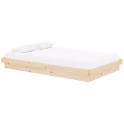 vidaXL Solid Wood Pine Bed Frame Wooden Home Platform Bed Multi Colours/Sizes - brown, 120 x 200 cm