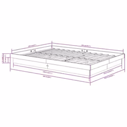 vidaXL Solid Wood Pine Bed Frame Wooden Home Platform Bed Multi Colours/Sizes - brown, 120 x 200 cm - Additional view 4