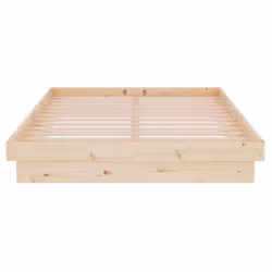 vidaXL Solid Wood Pine Bed Frame Wooden Home Platform Bed Multi Colours/Sizes - brown, 120 x 200 cm - Additional view 5