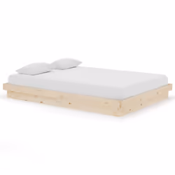 vidaXL Solid Wood Pine Bed Frame Wooden Home Platform Bed Multi Colours/Sizes - brown, 140 x 200 cm