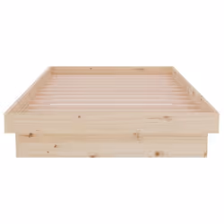 vidaXL Solid Wood Pine Bed Frame Wooden Home Platform Bed Multi Colours/Sizes - brown, 90 x 190 cm - Additional view 5
