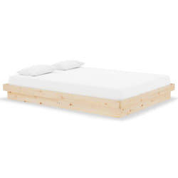 vidaXL Solid Wood Pine Bed Frame Wooden Home Platform Bed Multi Colours/Sizes - brown, 140 x 190 cm
