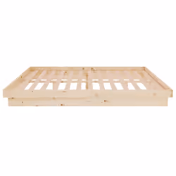 vidaXL Solid Wood Pine Bed Frame Wooden Home Platform Bed Multi Colours/Sizes - brown, 140 x 190 cm - Additional view 6