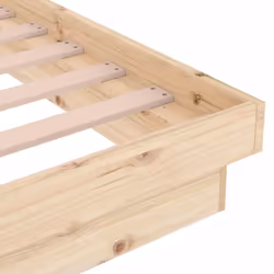 vidaXL Solid Wood Pine Bed Frame Wooden Home Platform Bed Multi Colours/Sizes - brown, 140 x 190 cm - Additional view 8