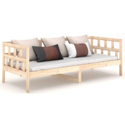 vidaXL Day Bed Guest Sofa Occasional Sofa Bed Daybed Couch Solid Wood Pine - brown, 80 x 200 cm