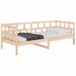 vidaXL Day Bed Guest Sofa Occasional Sofa Bed Daybed Couch Solid Wood Pine - brown, 80 x 200 cm - Additional view 6