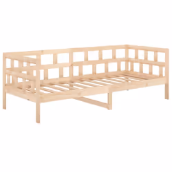 vidaXL Day Bed Guest Sofa Occasional Sofa Bed Daybed Couch Solid Wood Pine - brown, 80 x 200 cm - Additional view 7