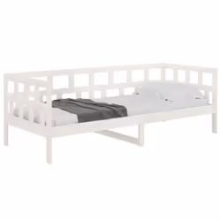 vidaXL Day Bed Guest Sofa Occasional Sofa Bed Daybed Couch Solid Wood Pine - white, 80 x 200 cm - Additional view 6