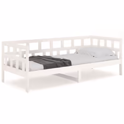 vidaXL Day Bed Guest Sofa Occasional Sofa Bed Daybed Couch Solid Wood Pine - white, 90 x 190 cm - Additional view 5