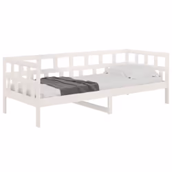 vidaXL Day Bed Guest Sofa Occasional Sofa Bed Daybed Couch Solid Wood Pine - white, 90 x 190 cm - Additional view 6