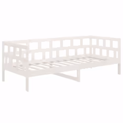 vidaXL Day Bed Guest Sofa Occasional Sofa Bed Daybed Couch Solid Wood Pine - white, 90 x 190 cm - Additional view 7