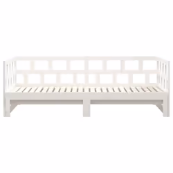 vidaXL Solid Wood Pine Pull-out Day Bed Wooden Sofa Bed Multi Colours/Sizes - white, 90 x 200 cm - Additional view 9