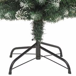 vidaXL Artificial Slim Christmas Tree with Stand Xmas Tree Decoration PVC - without led, 210 cm - Additional view 5