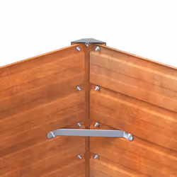vidaXL Garden Raised Bed Outdoor Pot Plant Stand Planter Rusty Corten Steel - 129 x 129 x 45 cm - Additional view 6