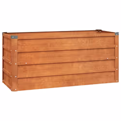 ) vidaXL Garden Raised Bed Outdoor Pot Plant Stand Planter Rusty Corten Steel - 100 x 40 x 45 cm (L x W x H