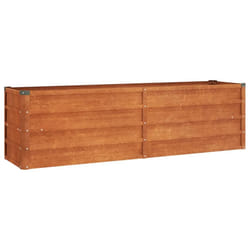 ) vidaXL Garden Raised Bed Outdoor Pot Plant Stand Planter Rusty Corten Steel - 160 x 40 x 45 cm (L x W x H